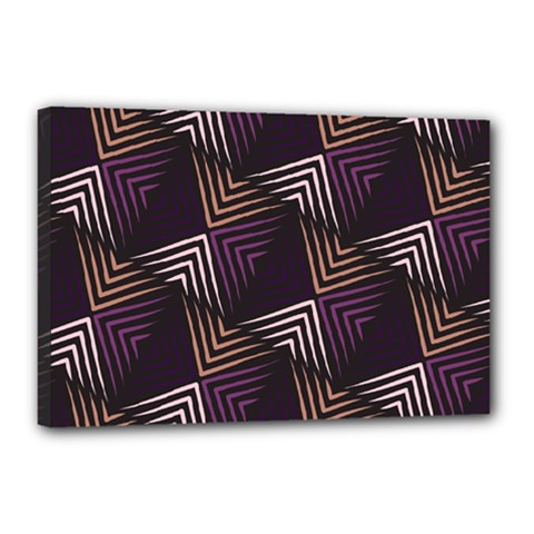 Zigzag Motif Design Canvas 18  X 12  (stretched) by tmsartbazaar