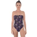 Zigzag Motif Design Tie Back One Piece Swimsuit View1