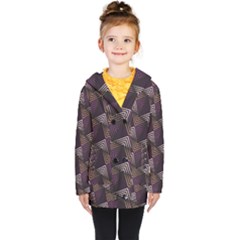 Zigzag Motif Design Kids  Double Breasted Button Coat by tmsartbazaar