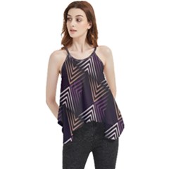 Zigzag Motif Design Flowy Camisole Tank Top by tmsartbazaar