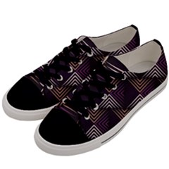 Zigzag Motif Design Men s Low Top Canvas Sneakers by tmsartbazaar