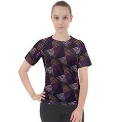 Zigzag Motif Design Women s Sport Raglan Tee