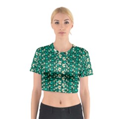 Cherry Blossom Forest Of Peace And Love Sakura Cotton Crop Top by pepitasart