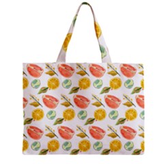 Citrus Gouache Pattern Zipper Mini Tote Bag by EvgeniaEsenina