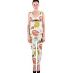 Citrus Gouache Pattern One Piece Catsuit by EvgeniaEsenina