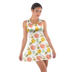 Citrus Gouache Pattern Cotton Racerback Dress by EvgeniaEsenina