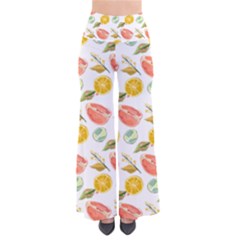 Citrus Gouache Pattern So Vintage Palazzo Pants by EvgeniaEsenina