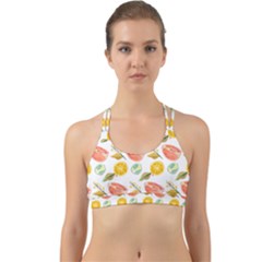 Citrus Gouache Pattern Back Web Sports Bra by EvgeniaEsenina