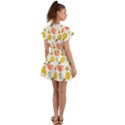 Citrus Gouache Pattern Flutter Sleeve Wrap Dress View2