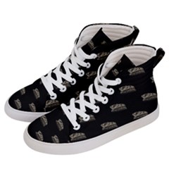 Dinosaur Skeleton Head Motif Pattern Men s Hi-top Skate Sneakers by dflcprintsclothing