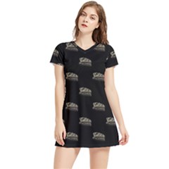 Dinosaur Skeleton Head Motif Pattern Women s Sports Skirt