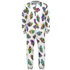 Folding Fan Background Wallpaper Onepiece Jumpsuit (men) 