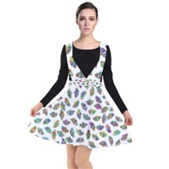 Folding Fan Background Wallpaper Plunge Pinafore Dress