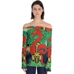 Ragnarok Dragon Monster Off Shoulder Long Sleeve Top