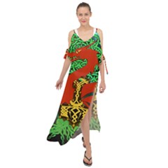 Ragnarok Dragon Monster Maxi Chiffon Cover Up Dress