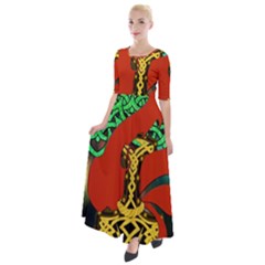 Ragnarok Dragon Monster Half Sleeves Maxi Dress