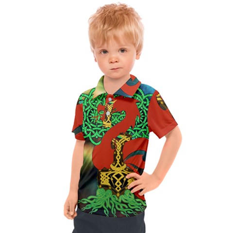 Ragnarok Dragon Monster Kids  Polo Tee by HermanTelo