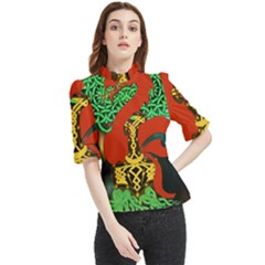 Ragnarok Dragon Monster Frill Neck Blouse