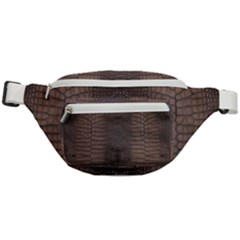 Brown Alligator Leather Skin Fanny Pack by LoolyElzayat