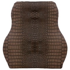 Brown Alligator Leather Skin Car Seat Velour Cushion  by LoolyElzayat