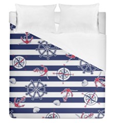 Seamless-marine-pattern Duvet Cover (queen Size)