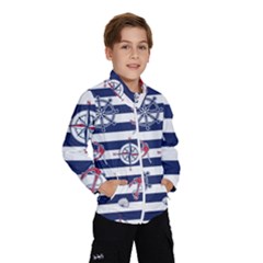 Seamless-marine-pattern Kids  Windbreaker