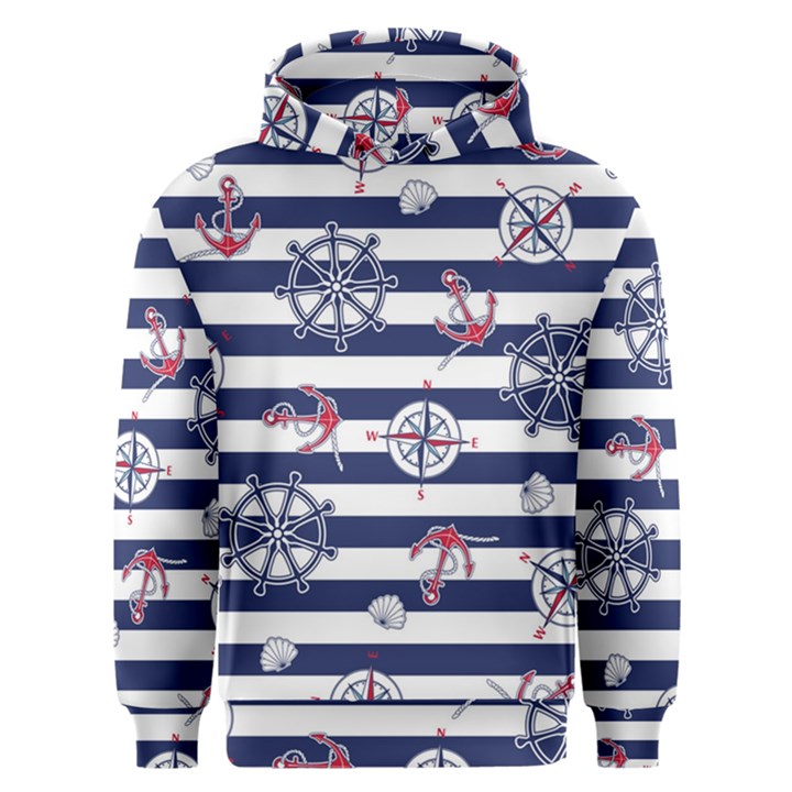 Seamless-marine-pattern Men s Overhead Hoodie