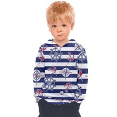 Seamless-marine-pattern Kids  Overhead Hoodie