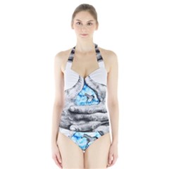 Hands Horse Hand Dream Halter Swimsuit