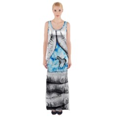 Hands Horse Hand Dream Thigh Split Maxi Dress