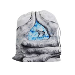 Hands Horse Hand Dream Drawstring Pouch (xl)