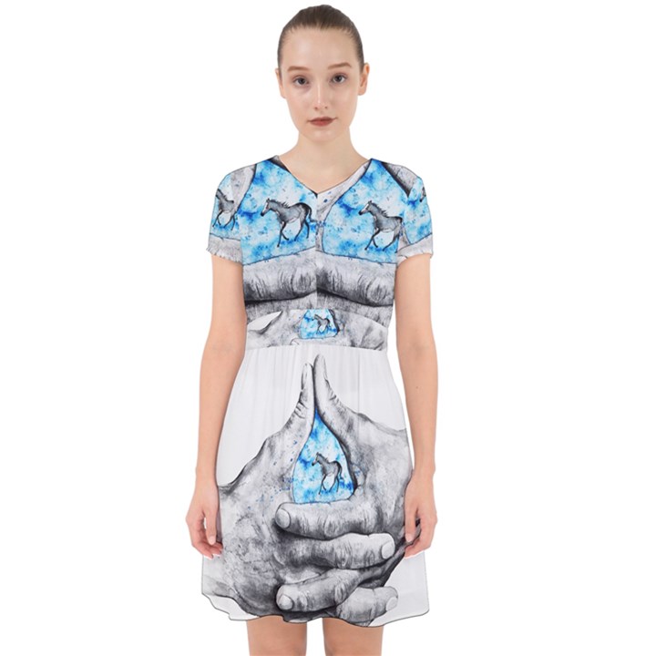 Hands Horse Hand Dream Adorable in Chiffon Dress