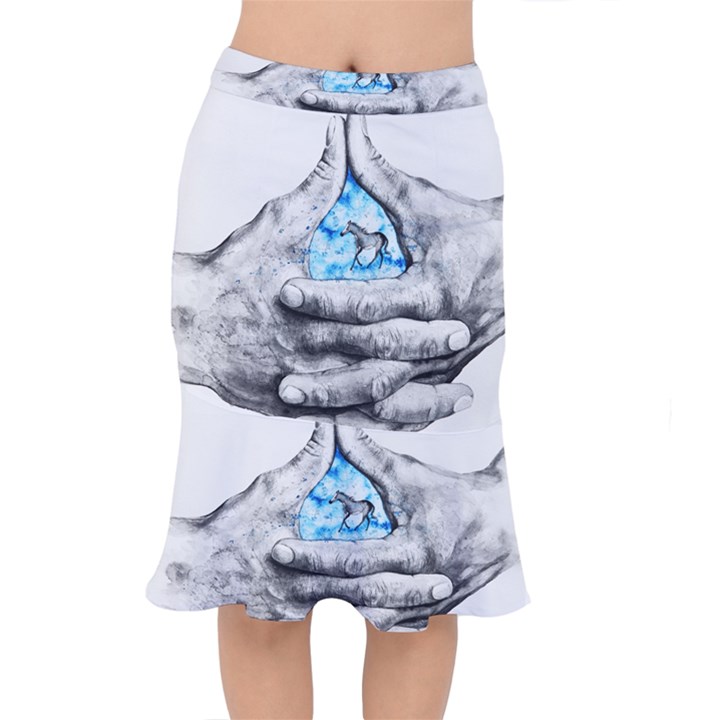 Hands Horse Hand Dream Short Mermaid Skirt