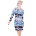 Hands Horse Hand Dream Button Long Sleeve Dress View1