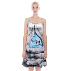 Hands Horse Hand Dream Spaghetti Strap Velvet Dress