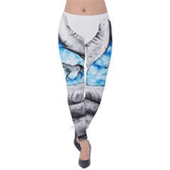 Hands Horse Hand Dream Velvet Leggings