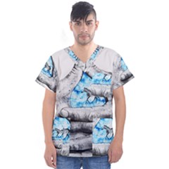 Hands Horse Hand Dream Men s V-neck Scrub Top