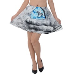 Hands Horse Hand Dream Velvet Skater Skirt