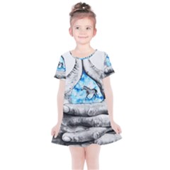 Hands Horse Hand Dream Kids  Simple Cotton Dress