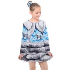 Hands Horse Hand Dream Kids  Long Sleeve Dress