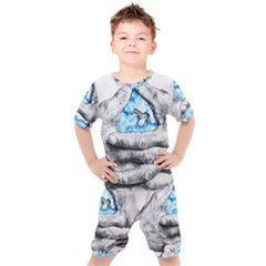 Hands Horse Hand Dream Kids  Tee And Shorts Set