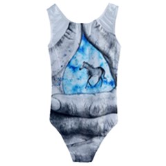 Hands Horse Hand Dream Kids  Cut-out Back One Piece Swimsuit