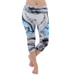 Hands Horse Hand Dream Lightweight Velour Capri Yoga Leggings