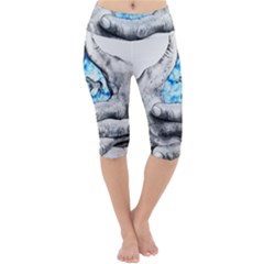 Hands Horse Hand Dream Lightweight Velour Cropped Yoga Leggings