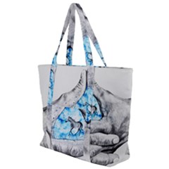 Hands Horse Hand Dream Zip Up Canvas Bag