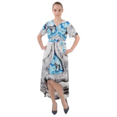 Hands Horse Hand Dream Front Wrap High Low Dress