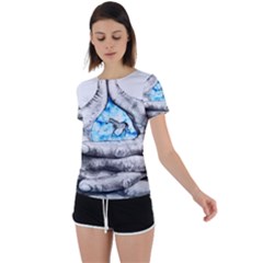 Hands Horse Hand Dream Back Circle Cutout Sports Tee