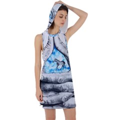 Hands Horse Hand Dream Racer Back Hoodie Dress by HermanTelo