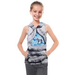 Hands Horse Hand Dream Kids  Sleeveless Hoodie by HermanTelo