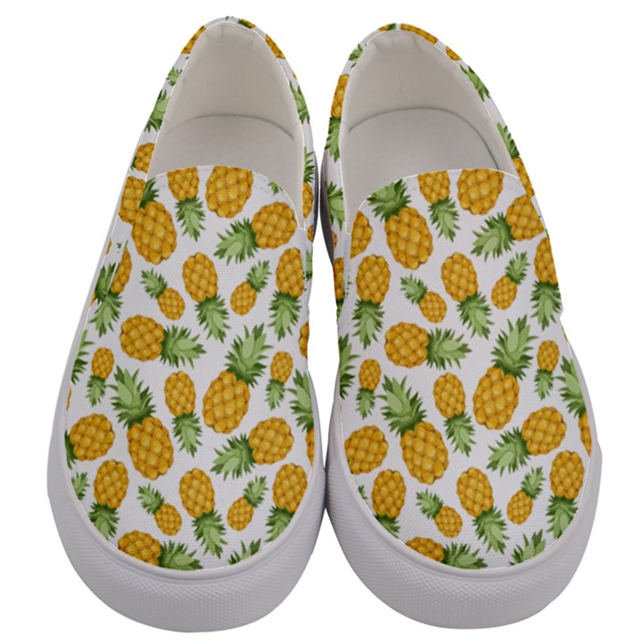 Pineapples Men s Canvas Slip Ons